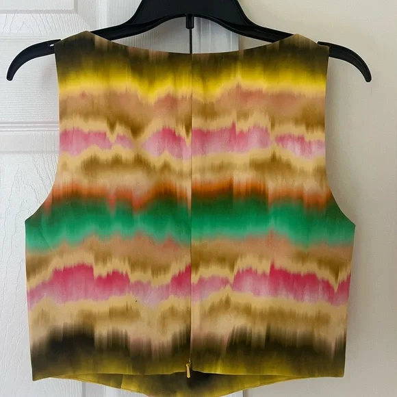 Lela Rose Multicolor Tie-Dye Tank Top